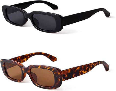 retro rectangle sunglasses women.